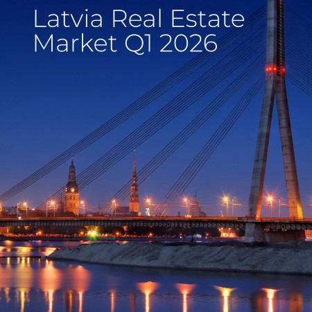 Latvijas nekustamā īpašuma tirgus 2026. gada I ceturksnī: vairāk nekā 9 100 darījumu un vairāk nekā €460 miljonu apgrozījums