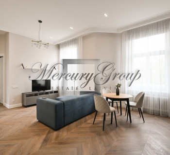 Two bedroom apartment for rent in a new residential complex in the centre of Riga with a balcony